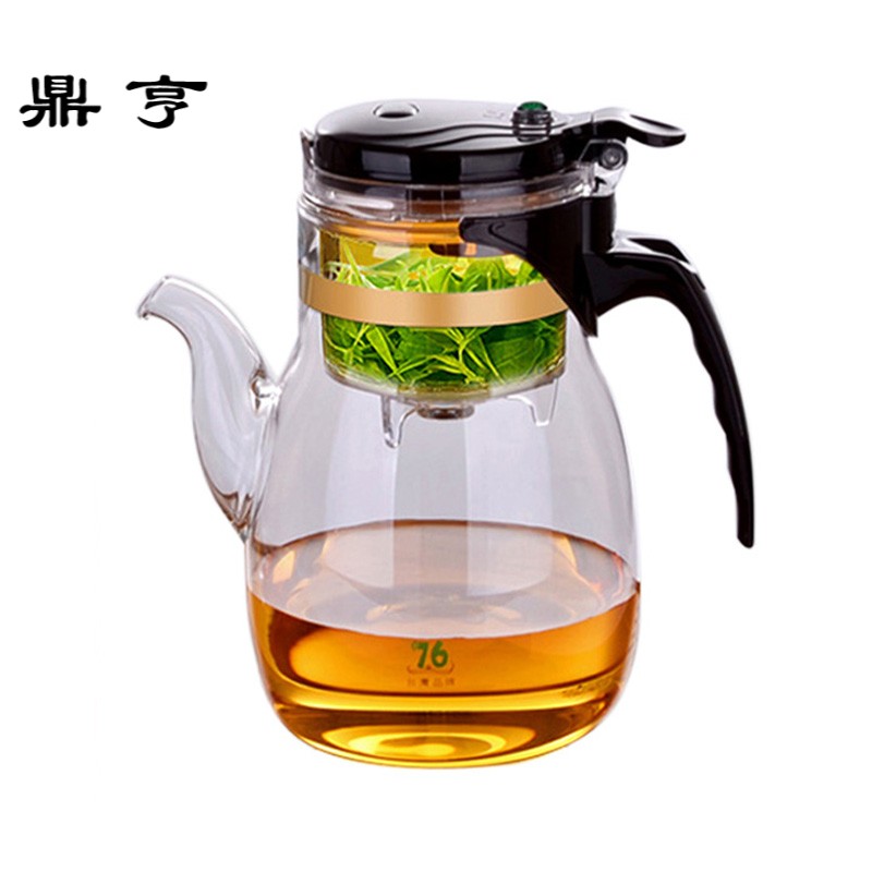 鼎亨台湾飘逸杯耐热玻璃泡茶壶冲茶器耐高温家用过滤沏茶杯茶具套
