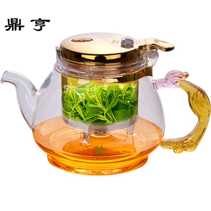 鼎亨台湾飘逸杯泡茶壶过滤内胆全可拆洗耐热玻璃茶壶泡茶器茶具