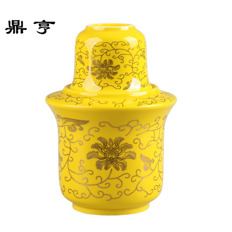 鼎亨陶瓷温酒壶半斤装烫酒壶家用清酒酒杯黄酒酒器温酒壶三件套包