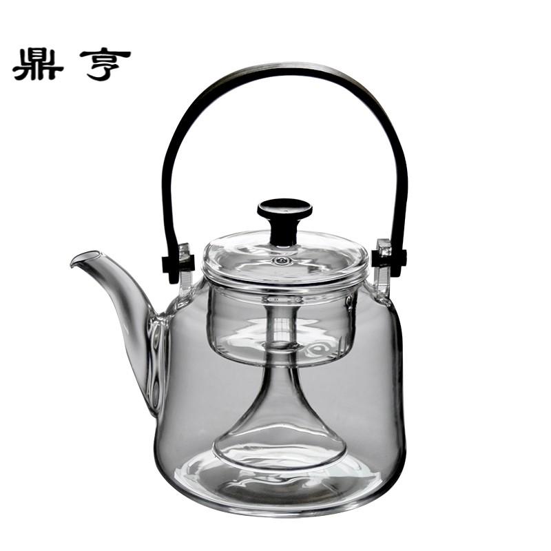 鼎亨日式耐热玻璃蒸茶壶煮茶壶家用玻璃烧水泡茶壶普洱花