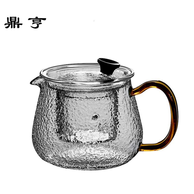 鼎亨 日式耐热细纹玻璃泡茶壶内胆过滤煮茶壶花茶壶功夫茶具