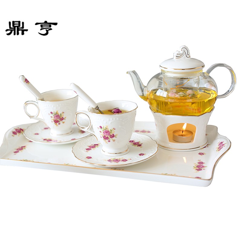 鼎亨煮水果茶壶茶杯茶具套装家用泡花茶欧式英式下午茶少女风日式