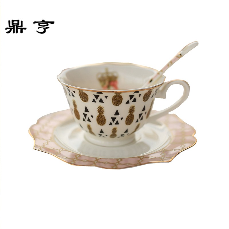 鼎亨维纳斯皇冠欧式陶瓷杯咖啡杯套装创意骨瓷咖啡杯碟勺花茶