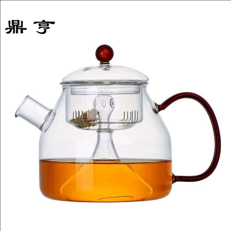 鼎亨日式蒸茶壶耐热玻璃烧水壶加厚电陶炉蒸汽老白茶煮茶壶耐高温