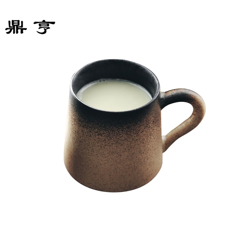 鼎亨 景德镇复古咖啡杯手工陶瓷杯马克杯 日式茶杯创意办公杯子