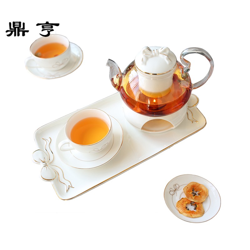 鼎亨煮水果茶玻璃壶套装英式花茶茶具下午茶杯耐高温日系日式北欧