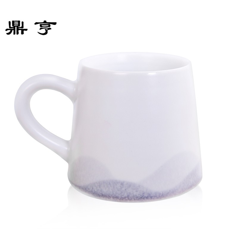 鼎亨景德镇手工马克杯咖啡杯茶杯高温陶瓷喝水杯文艺情侣杯子写字