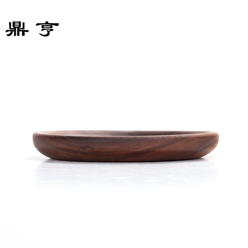 鼎亨经典原木系列茶杯垫隔热垫 创意咖啡杯垫水杯杯托 黑胡桃木