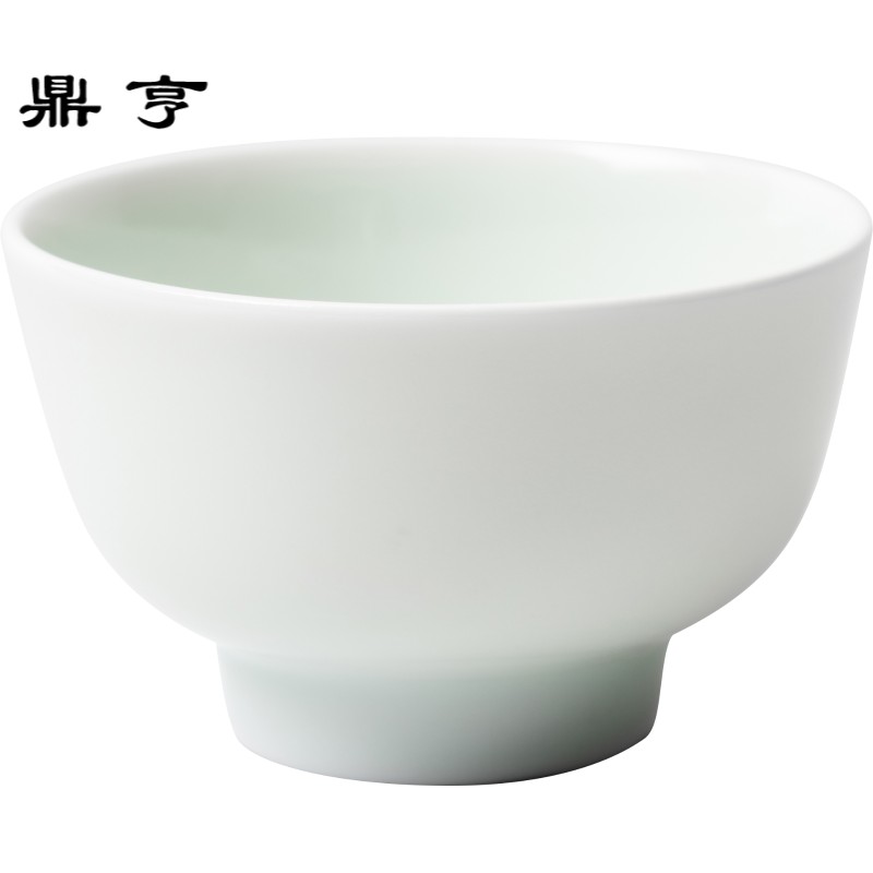 鼎亨白色大号主人杯功夫茶具套装品茗杯个性高温陶瓷单杯家用茶杯