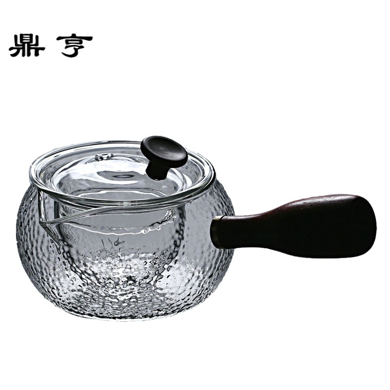 鼎亨耐热玻璃锤纹耐高温过滤侧把电陶炉煮茶壶泡茶器功夫茶具套装