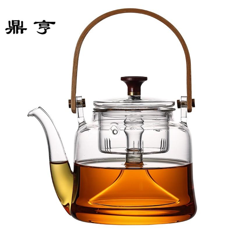 鼎亨耐高温电陶炉煮茶壶中式木把提梁壶家用养生蒸汽煮茶器