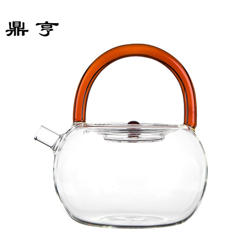 鼎亨日式耐热玻璃煮茶壶电陶炉专用烧水壶可明火加热耐高温提梁炮