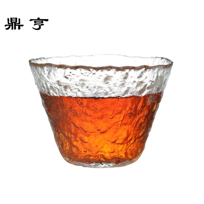 鼎亨初雪手工玻璃小茶杯功夫茶主人杯单杯日式大茶碗个人杯日本茶