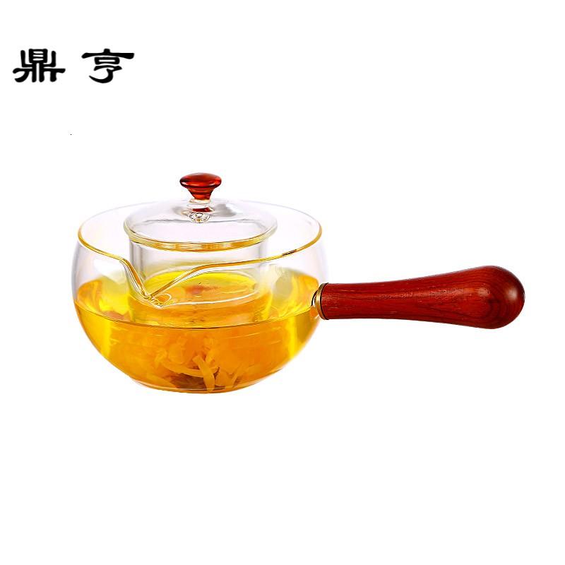 鼎亨煮茶器蒸茶器玻璃茶壶加厚耐热带过滤侧把防烫泡茶壶