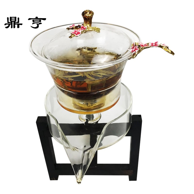 鼎亨玻璃半自动懒人茶具套装家用时来运转石墨创意功夫泡茶壶泡茶