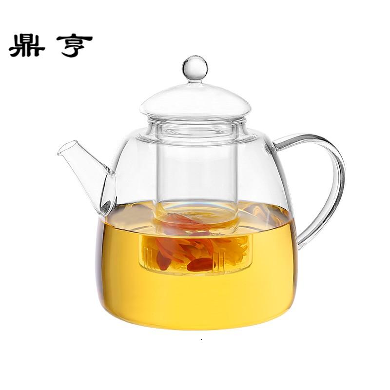 鼎亨大容量玻璃茶壶套装 家用待客花茶壶耐热防爆带过滤泡茶壶