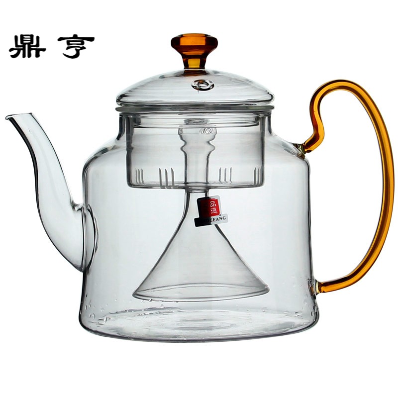 鼎亨高硼硅玻璃耐热蒸茶器普洱煮茶器套装茶壶茶具家用泡茶杯电陶