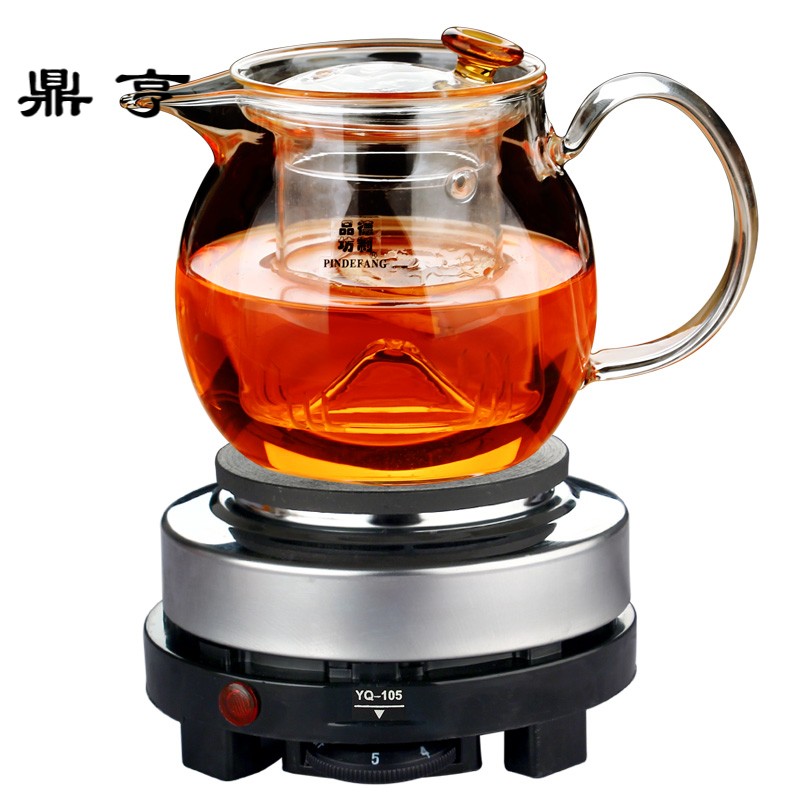 鼎亨耐热玻璃茶壶带过滤黑茶普洱煮茶小电热茶炉加热器保温泡茶器