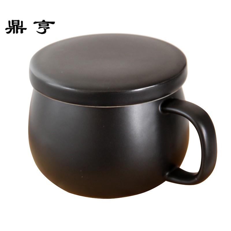鼎亨可定制过滤杯办公室茶杯便携陶瓷带盖旅行泡茶杯家用功夫滤茶