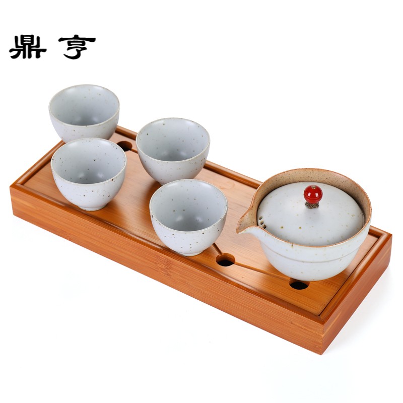 鼎亨日式家用茶盘整套功夫茶具套装简约办公室干泡台茶杯办公快客