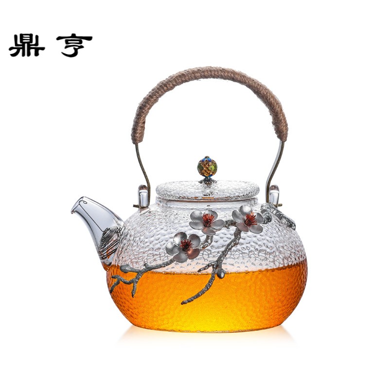 鼎亨日式梅花整套功夫茶具套装家用小耐热玻璃泡茶壶茶杯茶道简约