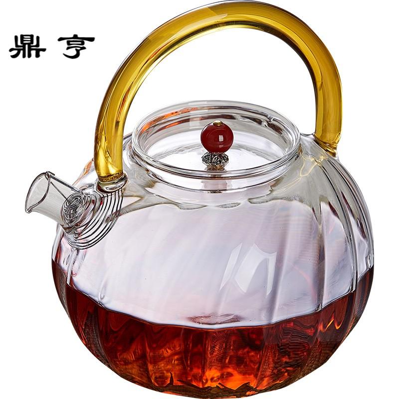 鼎亨加厚耐高温玻璃茶壶泡茶壶耐热套装过滤玻璃水壶花茶壶