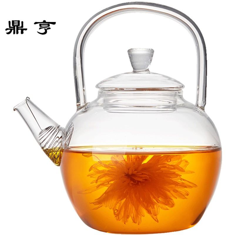 鼎亨 玻璃茶壶提梁壶加厚耐热玻璃煮茶壶过滤耐高温水壶泡茶壶