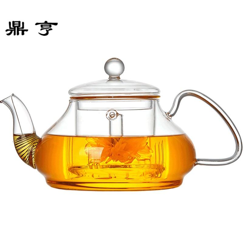 鼎亨 玻璃茶壶耐高温过滤花茶壶加厚花茶壶耐热水壶茶壶煮茶壶