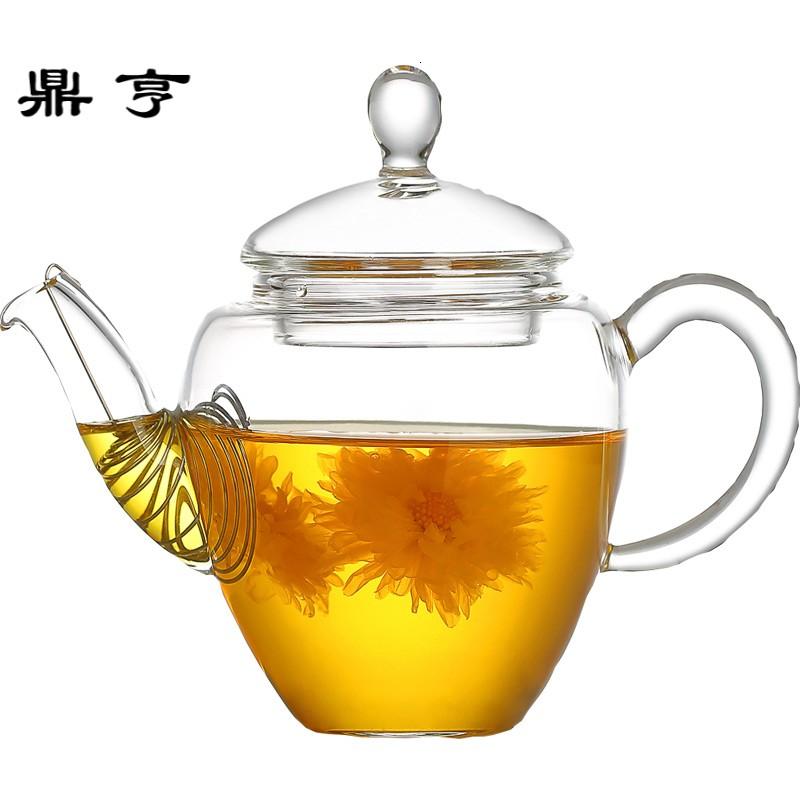 鼎亨 玻璃茶壶泡茶壶带过滤玻璃茶具泡茶壶加厚耐热玻璃花茶壶