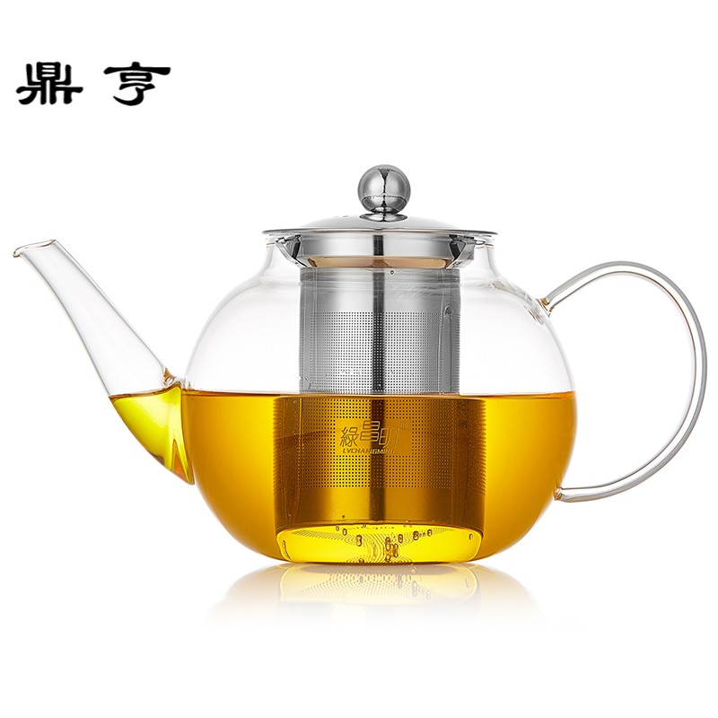 鼎亨玻璃泡茶壶小花茶壶茶具器耐高温家用过滤电陶炉蒸煮茶壶