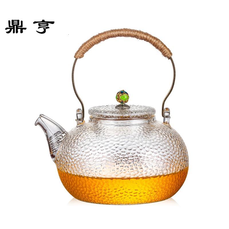 鼎亨日式家用耐热玻璃过滤煮茶壶泡茶器茶具套装电陶炉耐高温提梁