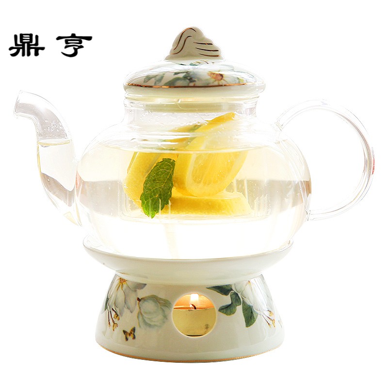 鼎亨那些时光 花茶壶套装花茶具陶瓷水果茶壶花茶茶具 耐热玻璃泡