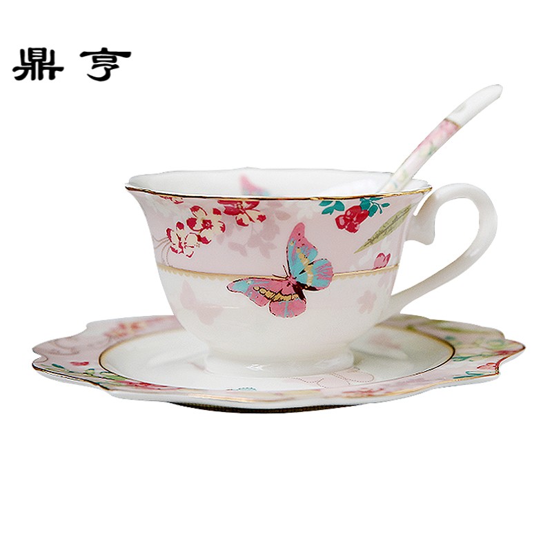 鼎亨那些时光 欧式茶具 陶瓷花茶杯 咖啡杯碟勺子套装 陶瓷下午茶