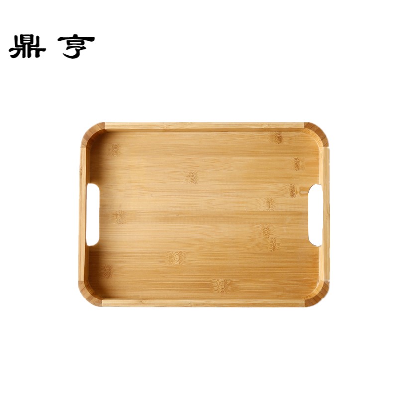 鼎亨日系木质托盘创意花茶托盘茶盘水杯盘子面包托盘带提手面包餐