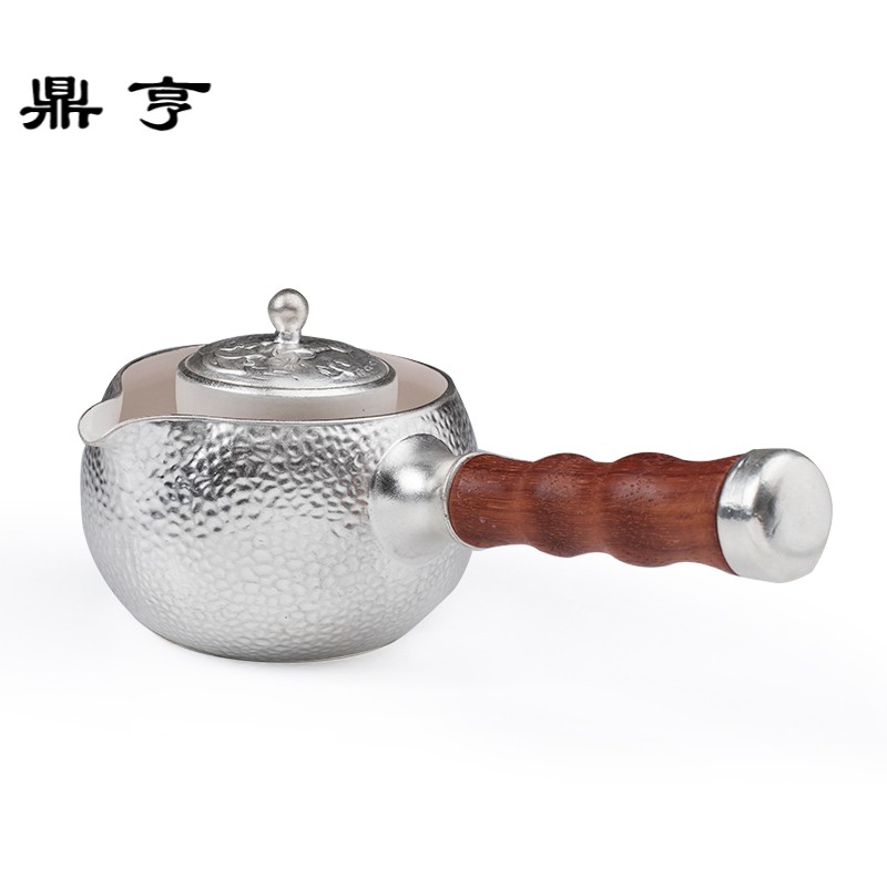 鼎亨陶瓷煮茶器鎏银工艺日式泡茶侧把壶花茶煮茶壶家用电热电陶炉