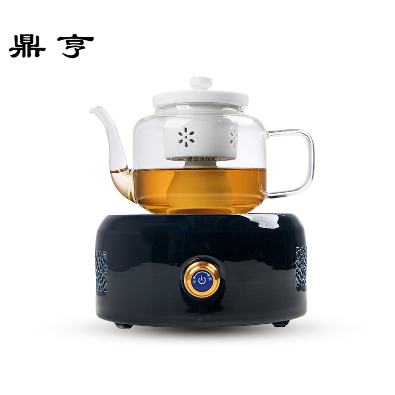 鼎亨电陶炉煮茶器陶瓷办公室玻璃煮茶壶蒸汽家用迷你泡茶煮茶炉蒸