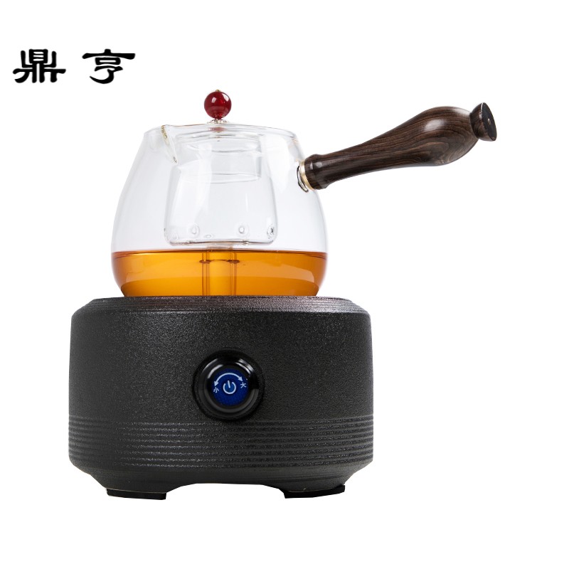 鼎亨电陶炉煮茶器家用耐热玻璃蒸汽煮茶壶套装普洱蒸茶壶迷你陶瓷