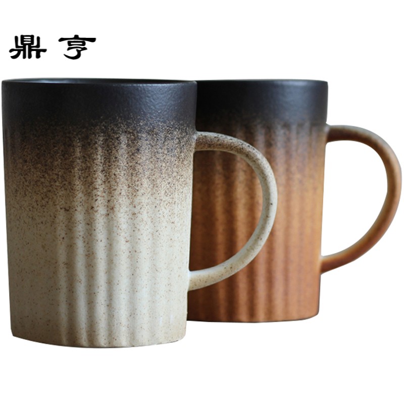 鼎亨复古陶瓷马克杯创意个性手工茶杯牛奶杯简约日式咖啡杯定制礼