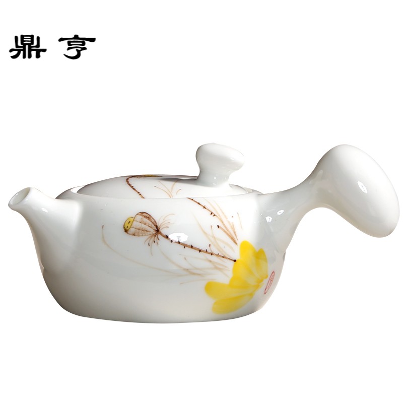 鼎亨茶壶陶瓷景德镇手绘青花瓷泡茶壶功夫茶具过滤泡茶器日式小单