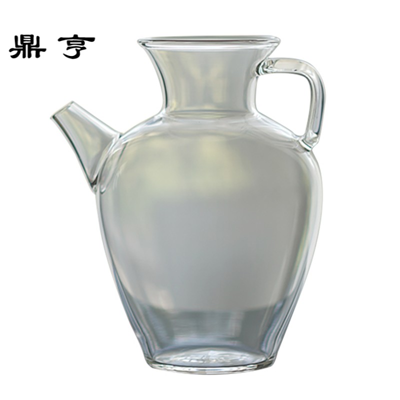 鼎亨一禅茶事 景德镇日式仿古耐热玻璃茶壶 透明带把纯手工茶器