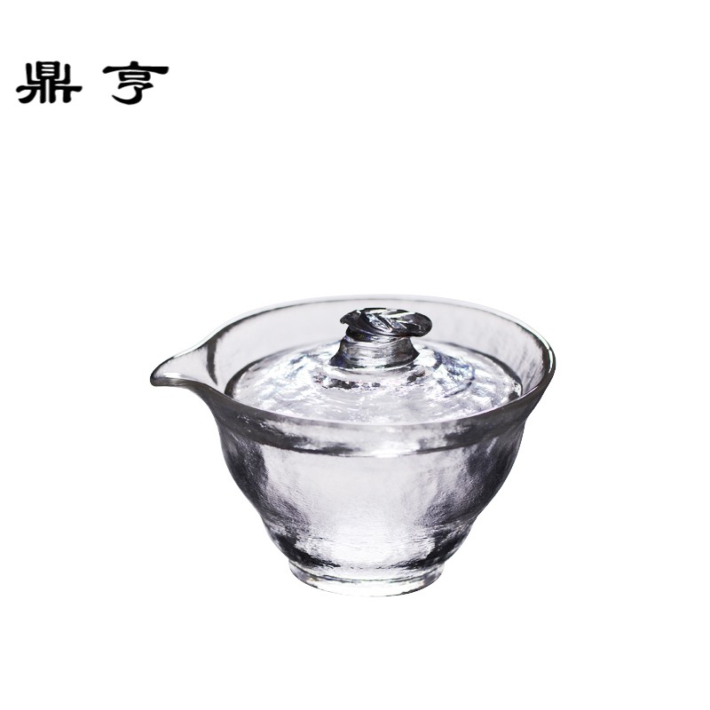 鼎亨玻璃茶壶纯手工加厚耐热玻璃盖碗日式手抓壶功夫茶泡茶器茶具