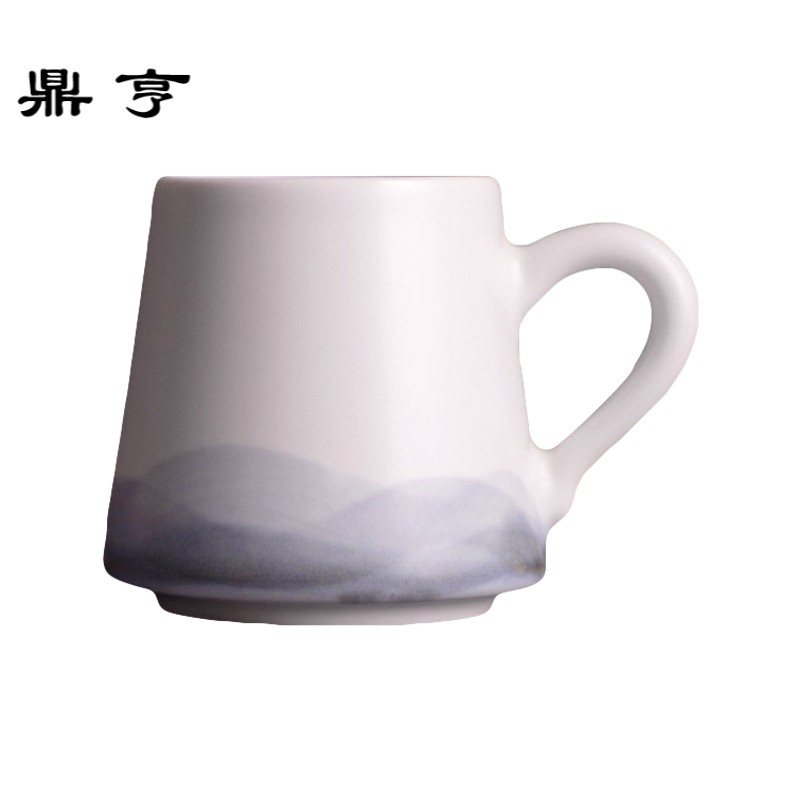 鼎亨景德镇晴天创意陶瓷牛奶杯手握水杯花茶杯