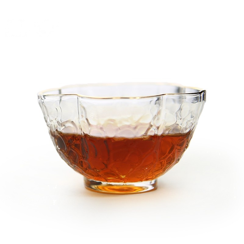 鼎亨茶杯日本手工樱花品茗杯耐热玻璃功夫茶具小茶碗个人单杯主人