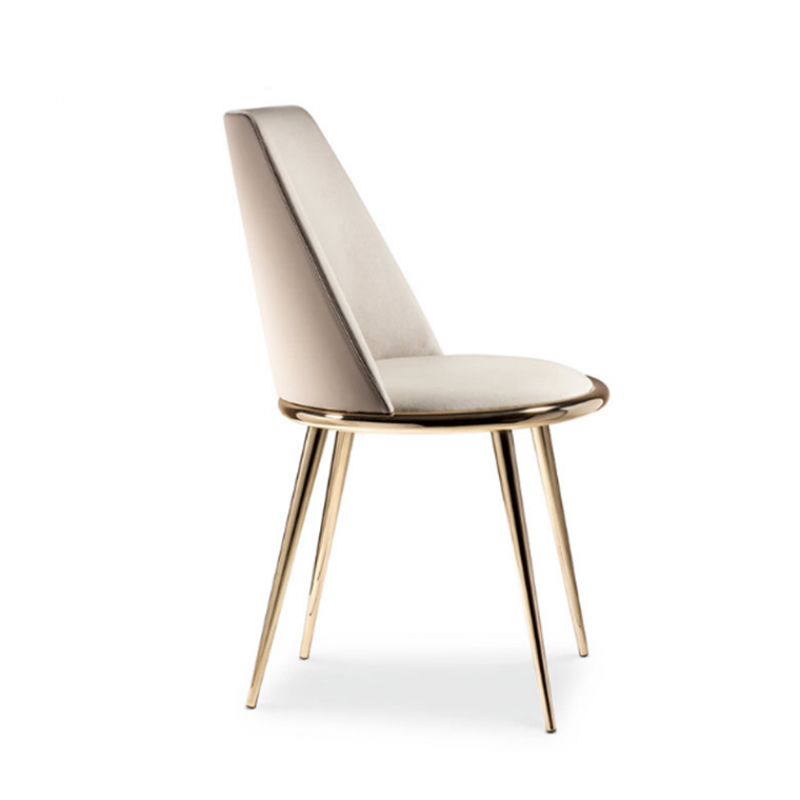 现代简约金属餐椅北欧布艺实木椅子客厅不锈钢梳妆椅样板房书桌椅 颜色可定制