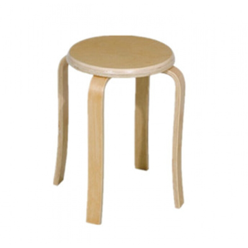 简约木头高凳子实木餐桌凳时尚小圆凳子曲木板凳家用椅子木凳