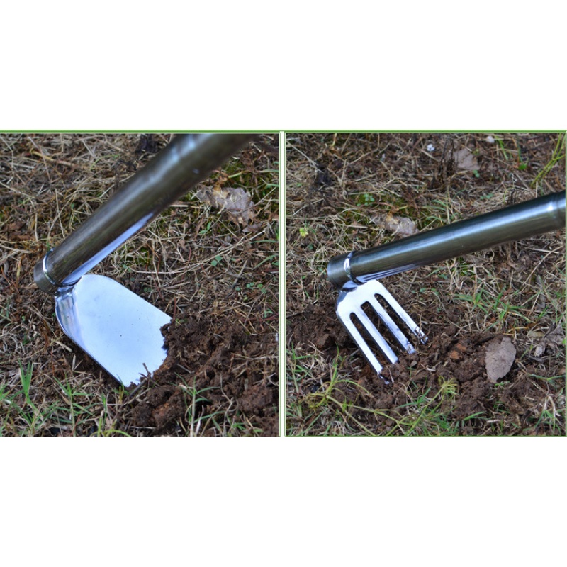 园艺工具农具种花种菜除挖土不锈钢两用小锄头铲子家庭农用工具
