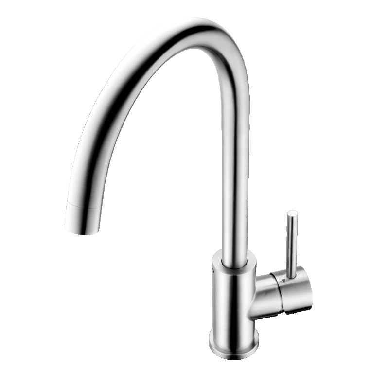 欧琳(oulin)厨房龙头cfx001 不锈钢主体洗菜盆冷热水龙头 可旋转水槽