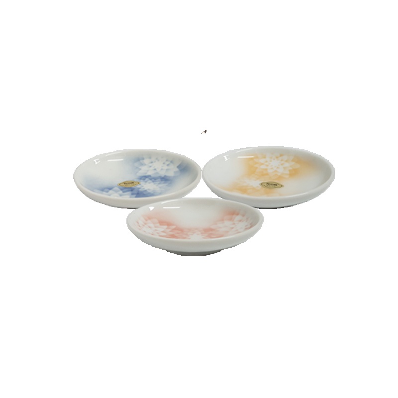 MinoYaki 美浓烧日本进口钻石花色系列陶瓷餐具-味碟三件套