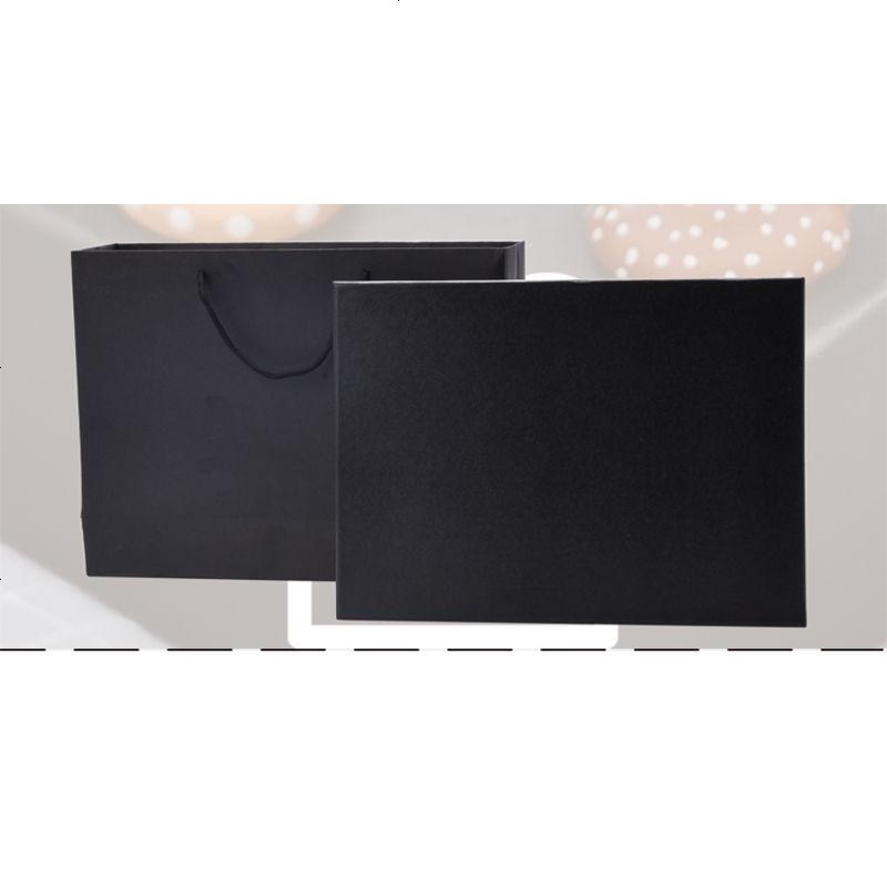 黑色礼品盒礼品袋长方形礼物盒子精美生日盒礼品大号ins风包装盒