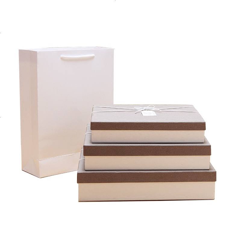 ins风精美韩版简约礼品盒正方形包装盒长方形大小生日礼物盒子